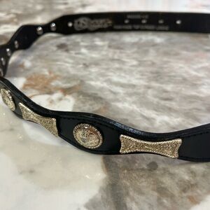 Western Vintage Concho Belt - Black